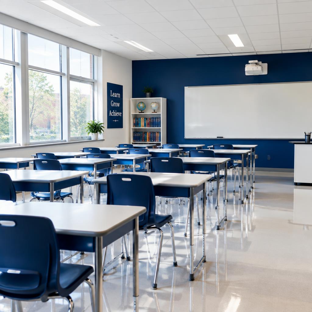 Clean school classroom